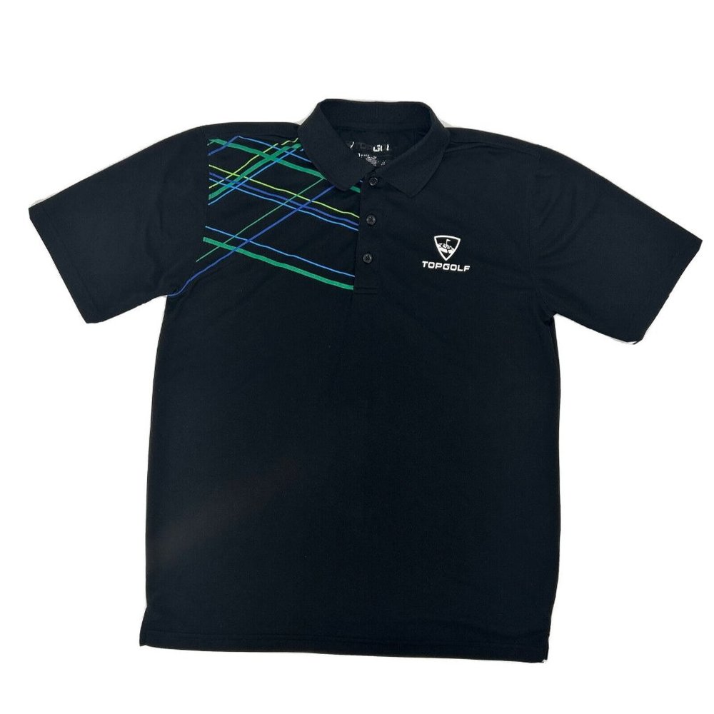 Top Golf Shirt Mens Medium Black‎ Short Sleeve Polo TopGolf